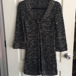 BCBGMaxazria size small black long cardigan